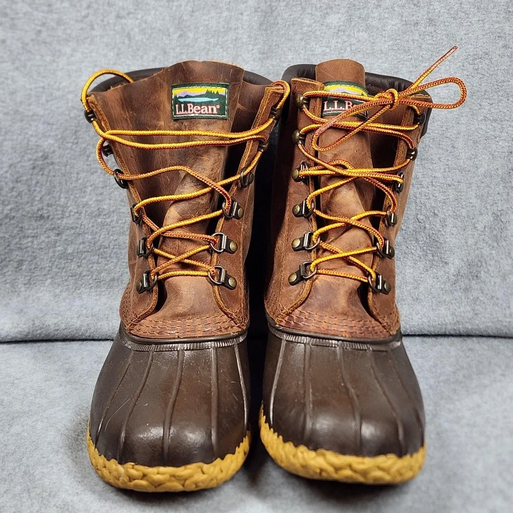 L.L.Bean Bean Boots Womens Size 8 Brown Leather Gore-Tex Waterproof Made in USA
